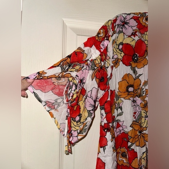 NWT Maurice’s women’s floral lightweight open front cardigan cover up M summer - Picture 3 of 7